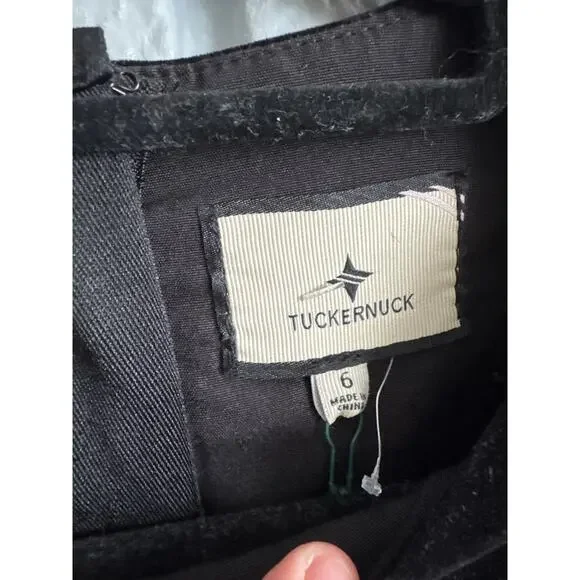 NWT Tuckernuck The Haley Dress in Black Velvet size 6 - Picture 3 of 4